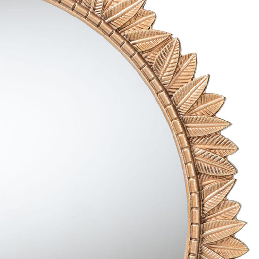 Baxton Studio - Caitlin Mirror in Antique Gold - RXW-10952-Wall Mirror view 2