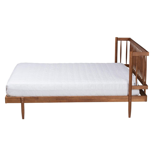 Baxton Studio - Calderon Queen Size Bed in Walnut Brown - MG0116-Walnut- Queen view 2