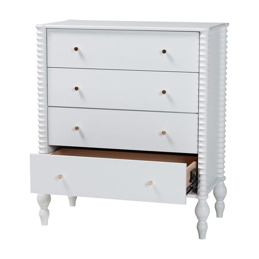 Baxton Studio - Callison Chest in White - MG9020-White-4DW-Chest view 2