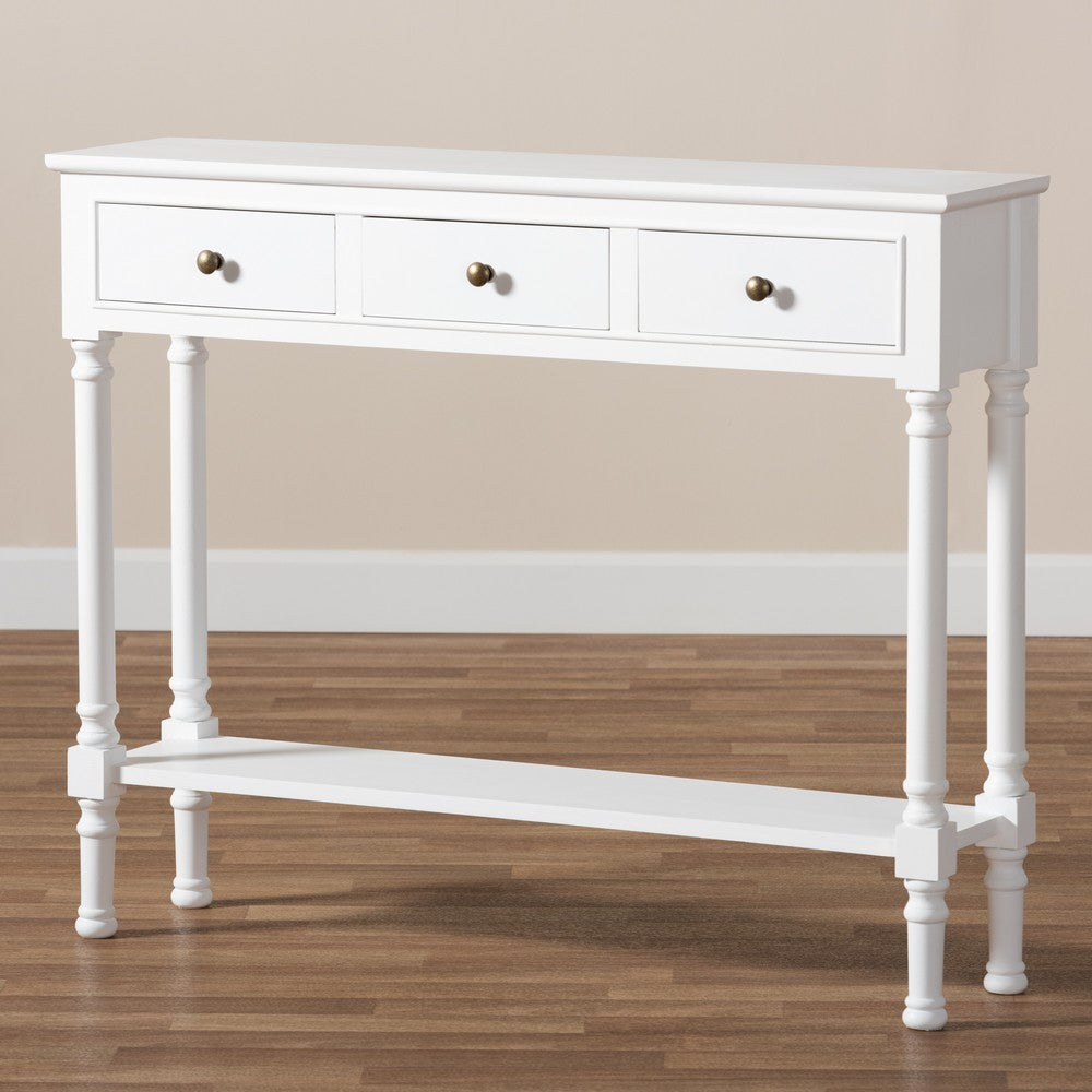 Baxton Studio - Calvin Console Table in White - WERPL-02-White-Console view 8
