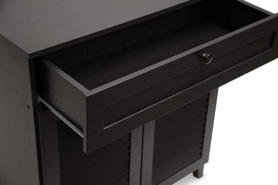 Baxton Studio - Calvin Shoe Cabinet in Dark Brown - FP-02LV-Espresso view 3