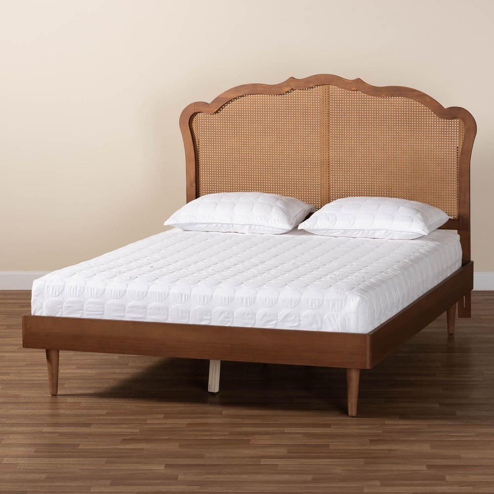 Baxton Studio - Camden King Bed w/ Headboard in Walnut Brown - MG9773-1/97151-King view 8