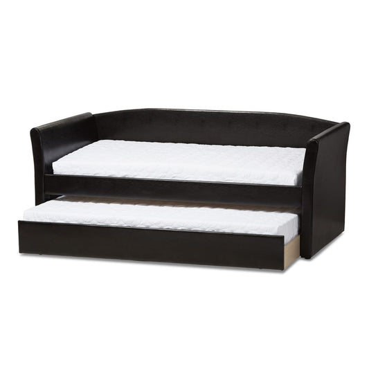 Baxton Studio - CamiNo Daybed in Black - CF8756-Black-Day Bed view 2