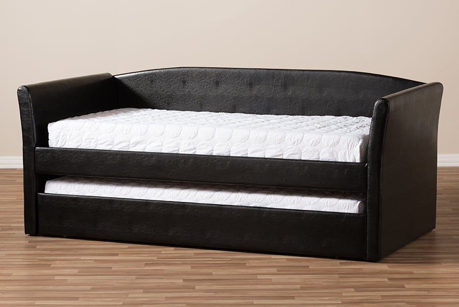 Baxton Studio - CamiNo Daybed in Black - CF8756-Black-Day Bed view 10