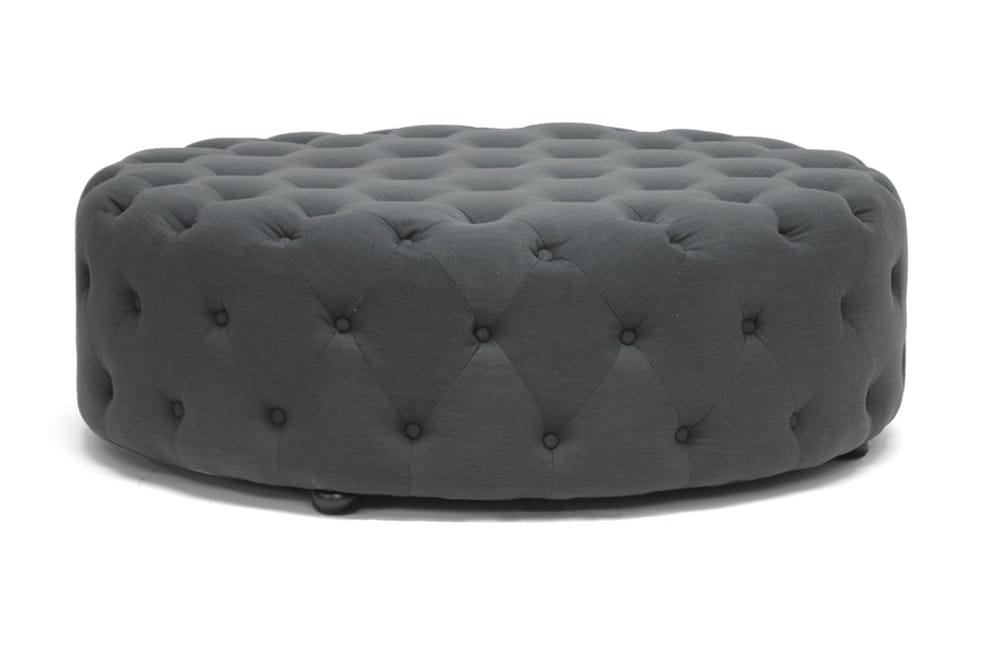 Baxton Studio - Cardiff Ottoman - 501-Gray-OTTO view 3