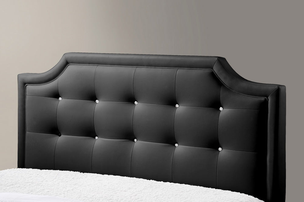 Baxton Studio - Carlotta Queen Size Bed - BBT6376-Black-Queen view 5