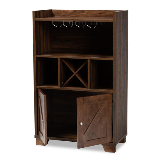 Baxton Studio - Carrie Storage Cabinet in Walnut - RT677-OCC-Walnut-Cabinet view 2
