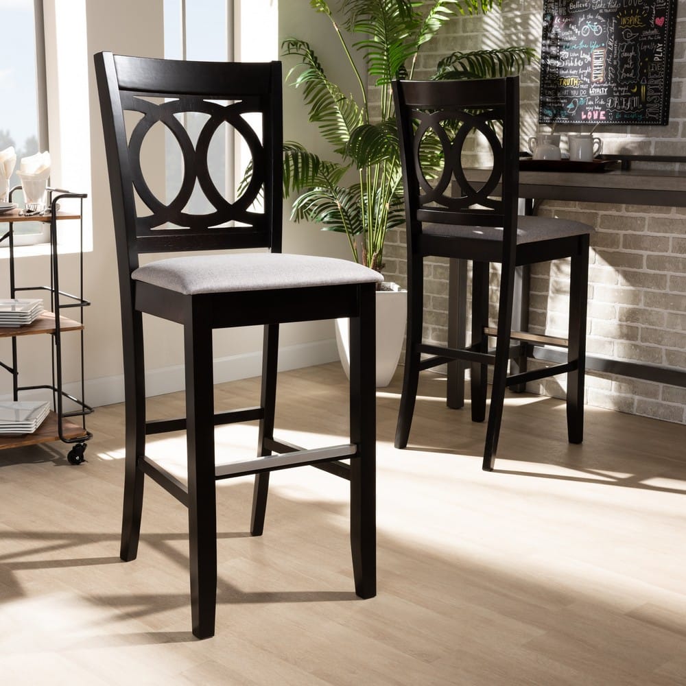 Baxton Studio - Carson Set of 2 Bar Stools in Grey/Espresso Brown - RH315B-Grey/Dark Brown-BS view 11