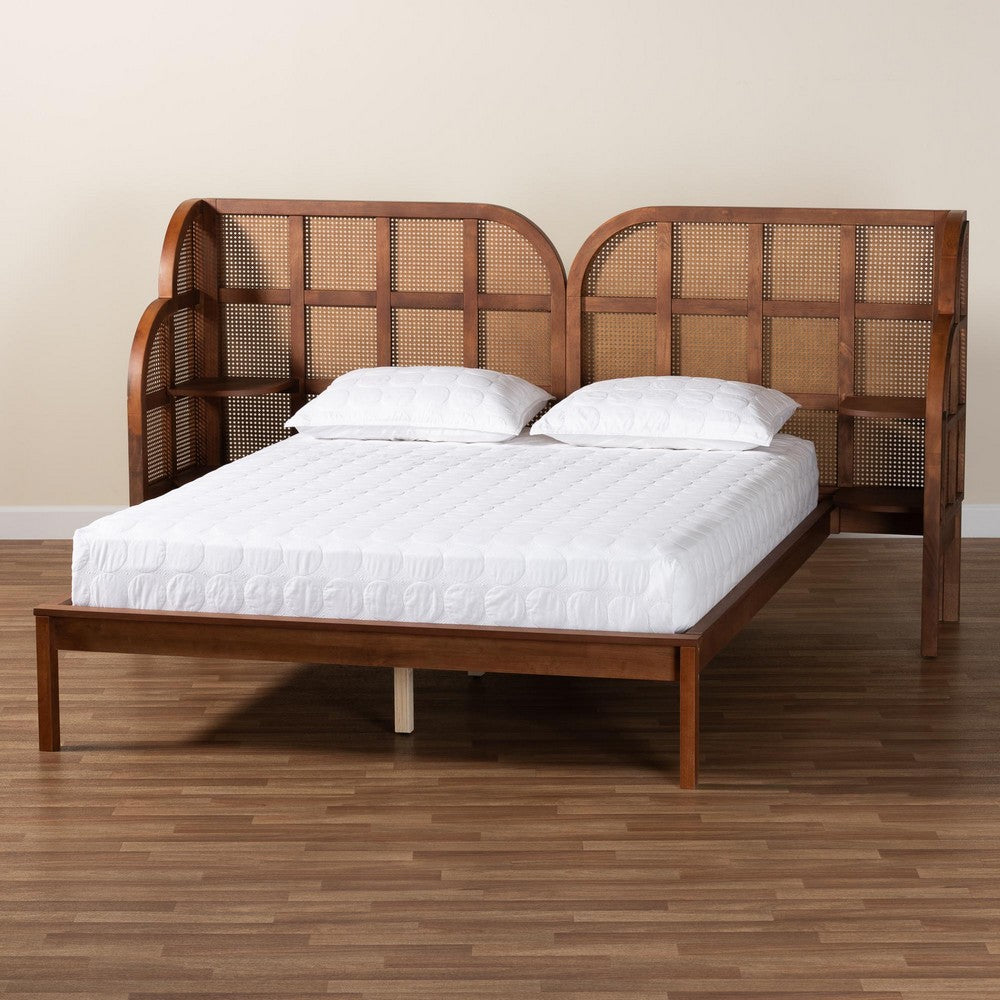 Baxton Studio - Cascadia King Size Bed in Walnut Brown - MG0225-Walnut-King view 8