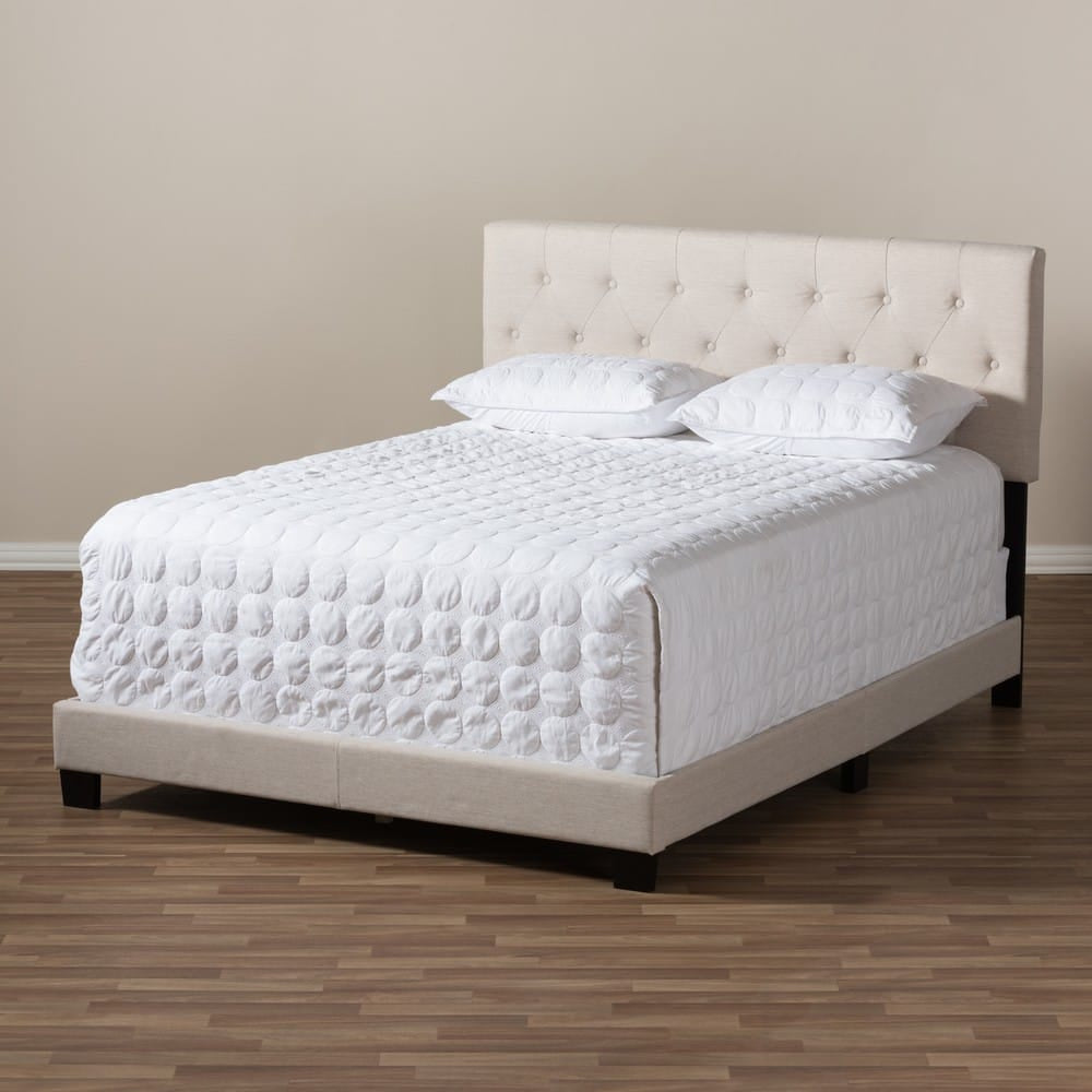 Baxton Studio - Cassandra King Size Bed in Light Beige - CF8747-I-Light Beige-King view 7