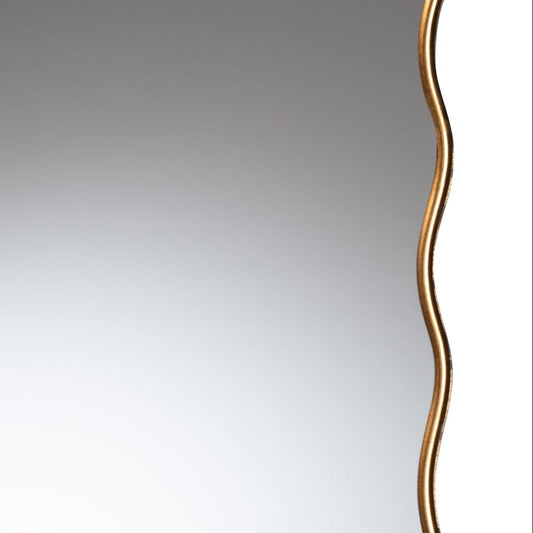 Baxton Studio - Cassara Mirror in Antique Goldleaf - RXW-10969-Mirror view 2