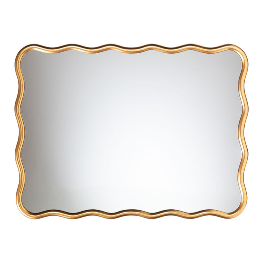 Baxton Studio - Cassara Mirror in Antique Goldleaf - RXW-10997-Wall Mirror view 2