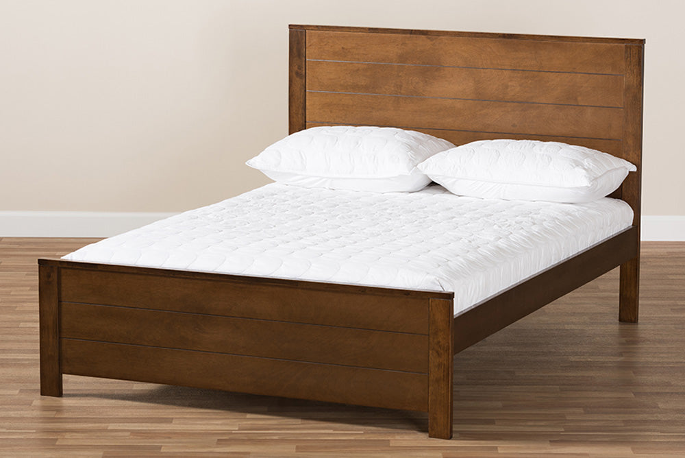Baxton Studio - Catalina Full Size Bed - HT1702-Walnut Brown-Full view 7