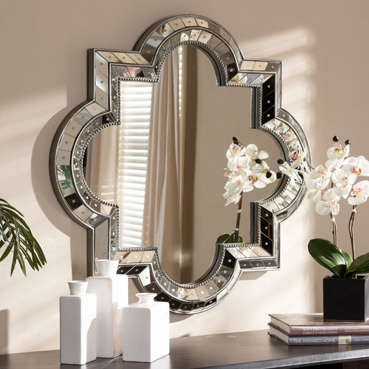 Baxton Studio - Catia Mirror in Antique Silver - RXW-5809 view 2
