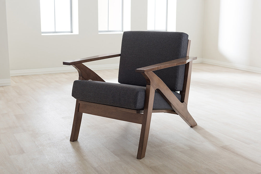 Baxton Studio - Cayla Living Room Chair - SW5236-Grey/Walnut-M17-CC view 6