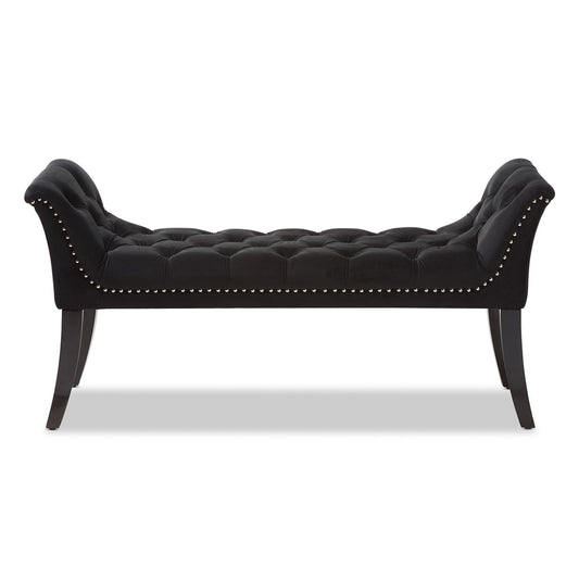 Baxton Studio - Chandelle Bench in Black - WS-5809-Black-Bench view 2
