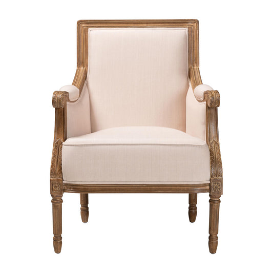 Baxton Studio - ChavaNon Living Room Chair in Light Beige/Natural - ASS500Mi CG4 view 2