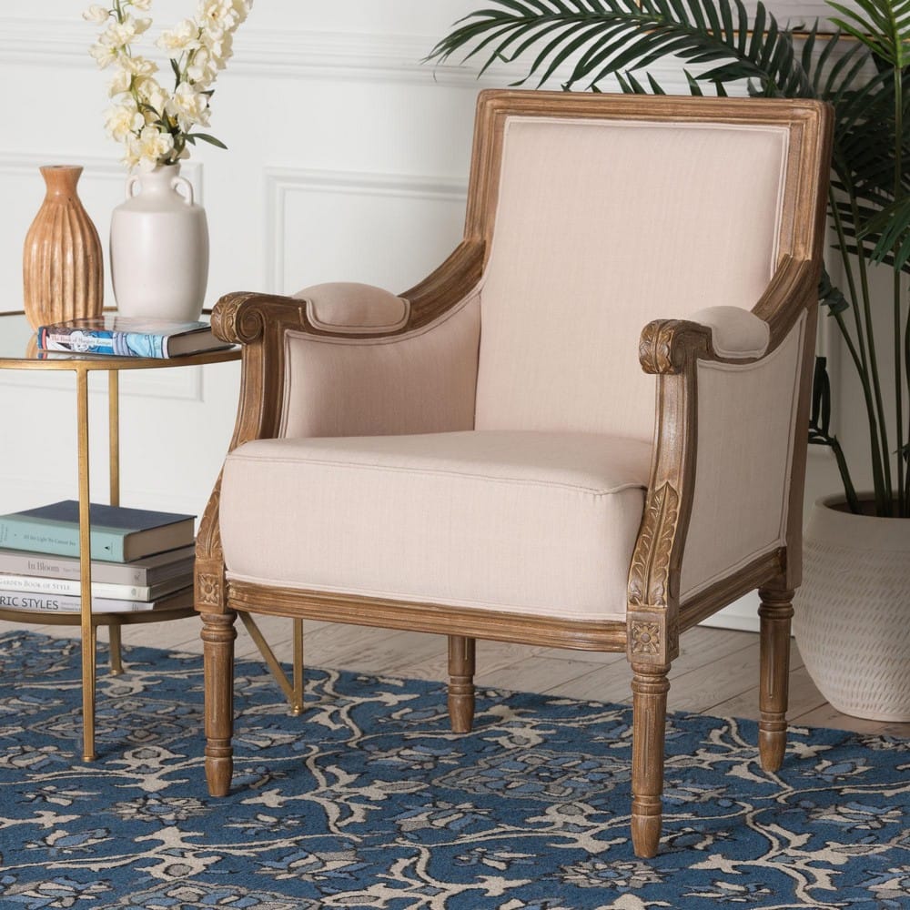 Baxton Studio - ChavaNon Living Room Chair in Light Beige/Natural - ASS500Mi CG4 view 8