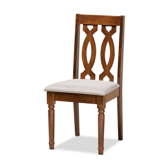 Baxton Studio - Cherese Dining Set in Grey/Walnut Brown - RH334C-Grey/Walnut-5PC Dining Set view 2