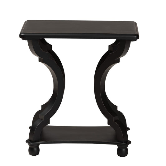 Baxton Studio - Cianna End Table in Black - JY21A025-Black-Wooden-ET view 2