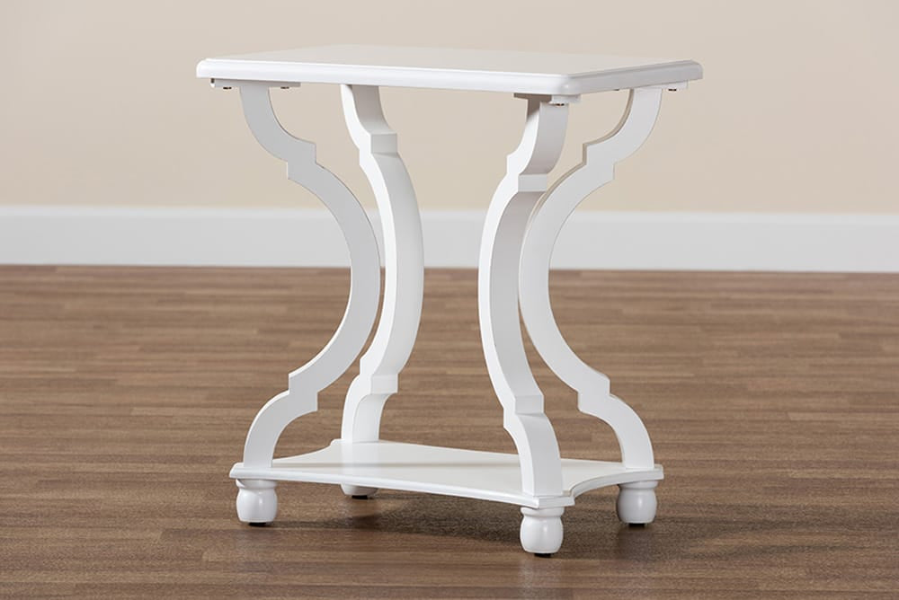 Baxton Studio - Cianna End Table - JY21A025-White-Wooden-ET view 8