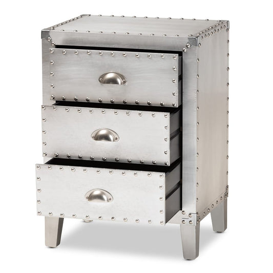 Baxton Studio - Claude End Table in Silver - LD18B056-Silver-ET view 2