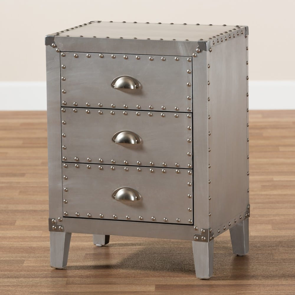 Baxton Studio - Claude End Table in Silver - LD18B056-Silver-ET view 8
