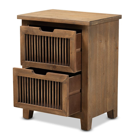 Baxton Studio - Clement End Table in Brown - LD19A004-Medium Oak-ET view 2
