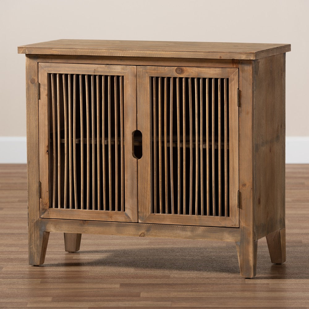 Baxton Studio - Clement Storage Cabinet in Brown - LD19A005-Medium Oak-Cabinet view 8