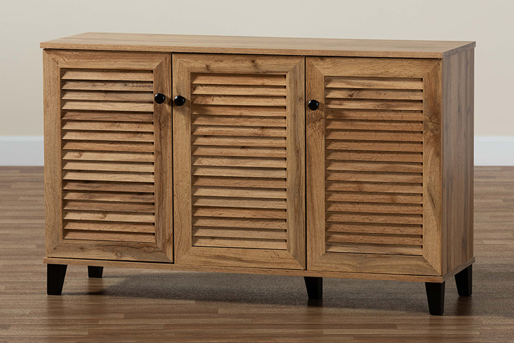 Baxton Studio - Coolidge Shoe Cabinet - FP-04LV-Wotan Oak view 10