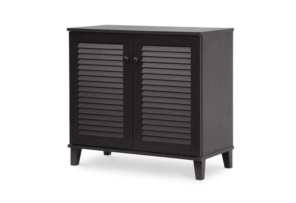 Baxton Studio - Coolidge Shoe Cabinet in Dark Brown - FP-01LV-Espresso view 1
