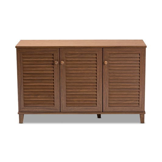 Baxton Studio - Coolidge Shoe Cabinet in Walnut - FP-04LV-Walnut view 2