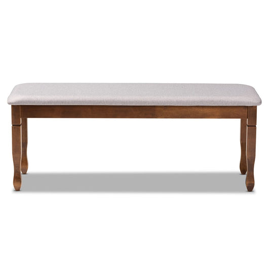 Baxton Studio - Corey Dining Bench in Grey/Walnut - RH039-Grey/Walnut-Dining Bench view 2