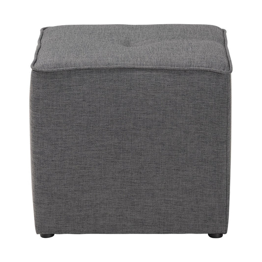 Baxton Studio - Corinne Ottoman in Grey - 1709-Gray view 2