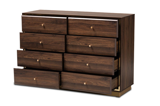 Baxton Studio - Cormac Dresser - LV28COD28232-Walnut-8DW-Dresser view 2