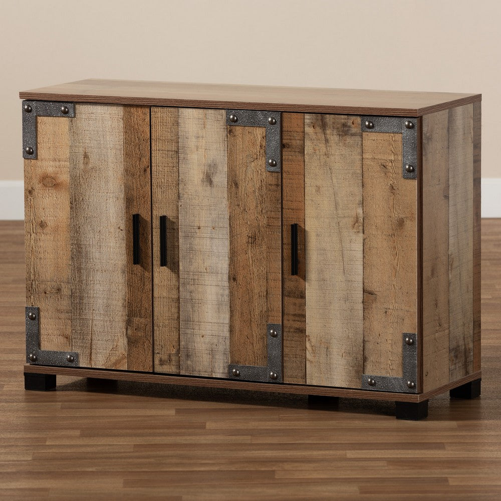 Baxton Studio - Cyrille Shoe Cabinet in Brown - ID-SC002-Yosemile Oak-Shoe Rack view 9
