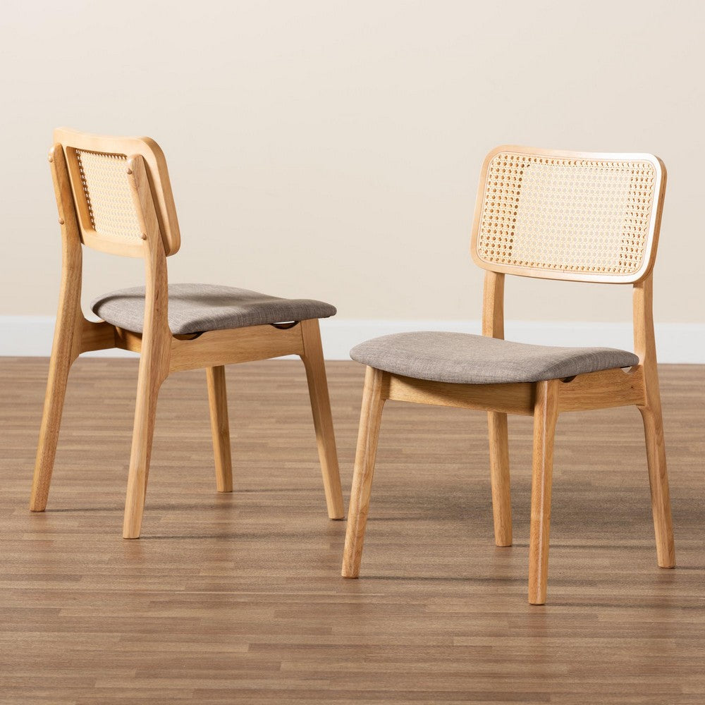 Baxton Studio - Dannon Set of 2 Dining Chairs in Grey/Natural Oak/Light Brown - CS001C-Natural Oak/Light Grey-DC-2PK view 8