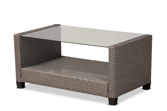 Baxton Studio - Darian Patio Set - MLM-210606-Dark Grey view 2