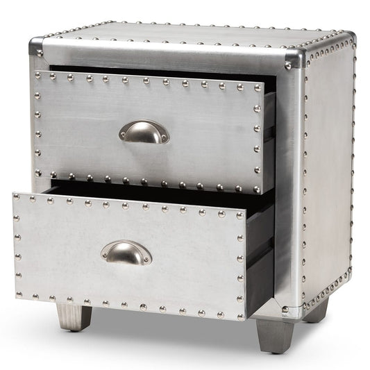 Baxton Studio - Davet End Table in Silver - JY17B170-Silver-ET view 2