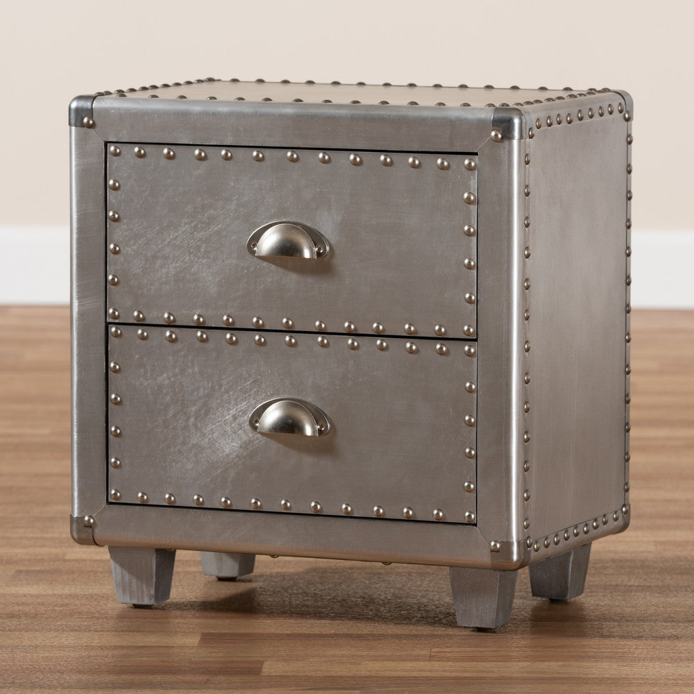Baxton Studio - Davet End Table in Silver - JY17B170-Silver-ET view 8