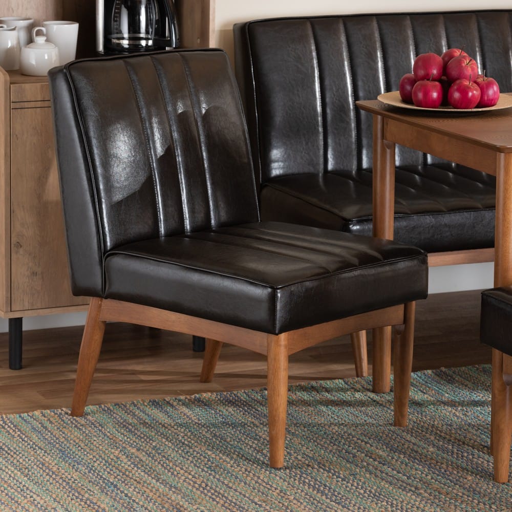 Baxton Studio - Daymond Dining Chair in Dark Brown/Walnut Brown - BBT8051.12-Dark Brown/Walnut-CC view 11