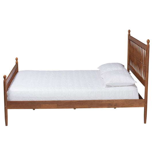Baxton Studio - Deance Queen Size Bed in Walnut Brown - MG0206-Walnut-Queen view 2