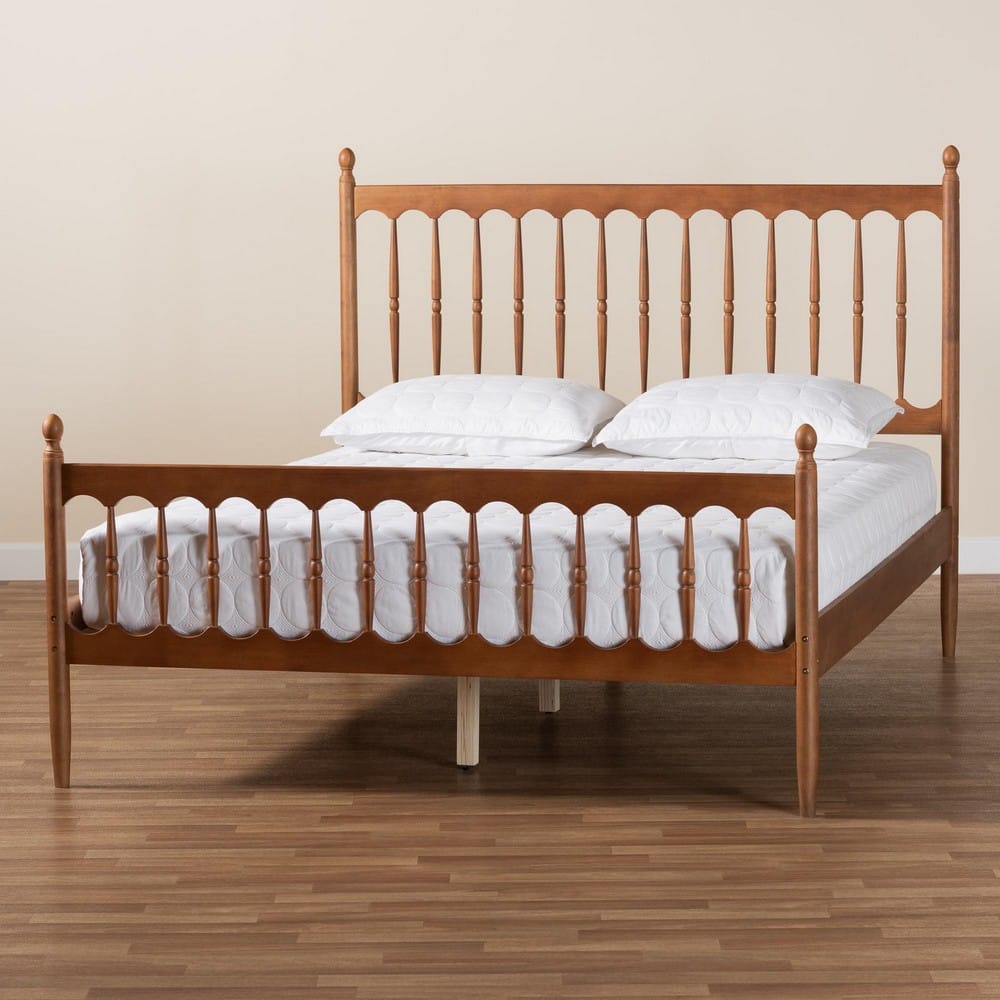 Baxton Studio - Deance Queen Size Bed in Walnut Brown - MG0206-Walnut-Queen view 8
