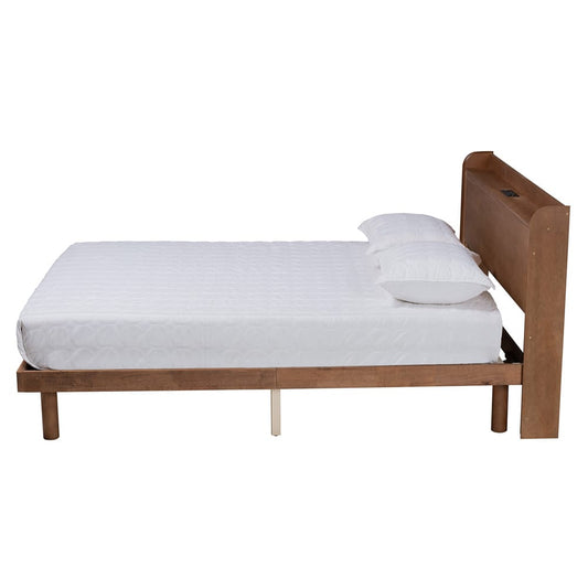 Baxton Studio - Decker Full Size Bed in Walnut Brown - MG0081S-Walnut-Full view 2