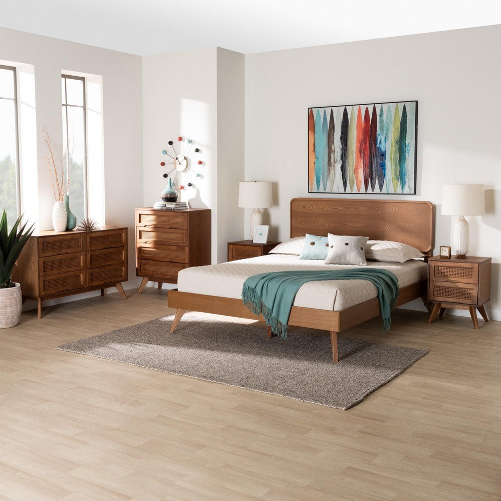 Baxton Studio - Demeter Queen Bedroom Set in Walnut Brown - Demeter-Ash Walnut-Queen 5PC Bedroom Set view 12