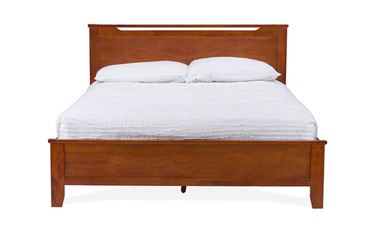 Baxton Studio - Demitasse Twin Size Bed in Brown - SB312-Twin Bed-Antique Oak view 2