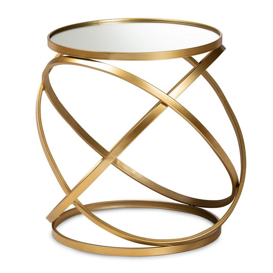 Baxton Studio - Desma End Table in Gold - JY20A260-Gold-ET view 2