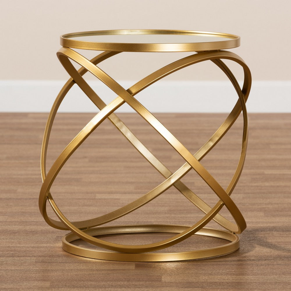 Baxton Studio - Desma End Table in Gold - JY20A260-Gold-ET view 5