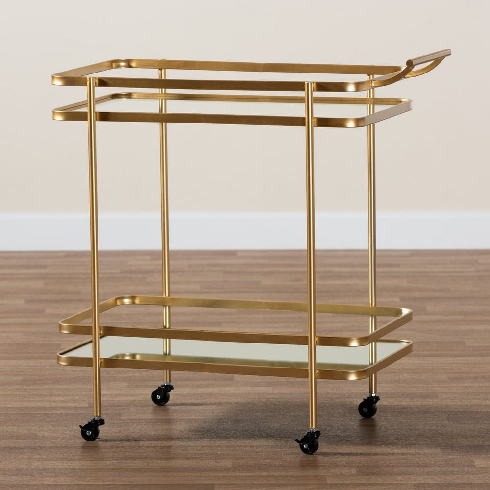 Baxton Studio - Destin Cart in Gold - JY20A263-Gold-Cart view 7