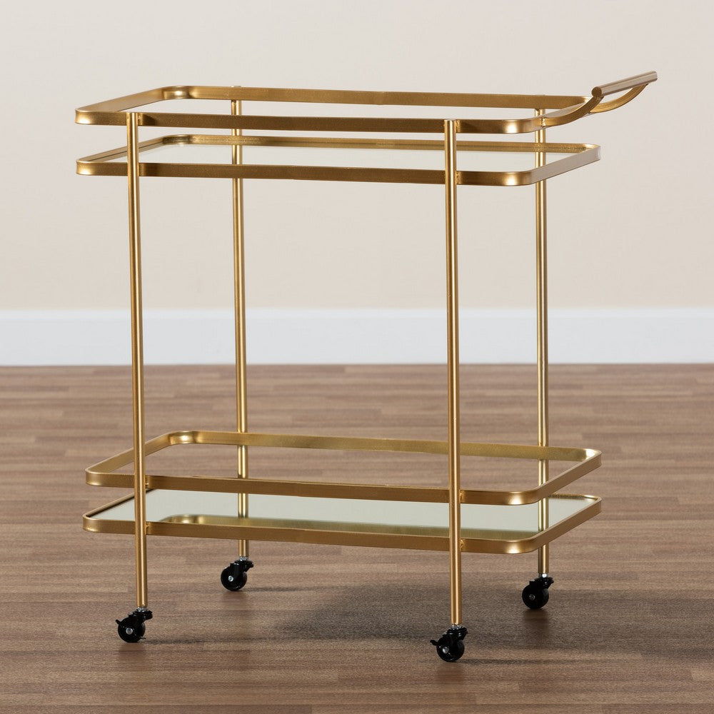 Baxton Studio - Destin Cart in Gold - JY20A263-Gold-Cart view 7